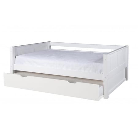 Eco-Flex Camaflexi Day Bed with Trundle - Panel Headboard - White Finish C223_TR